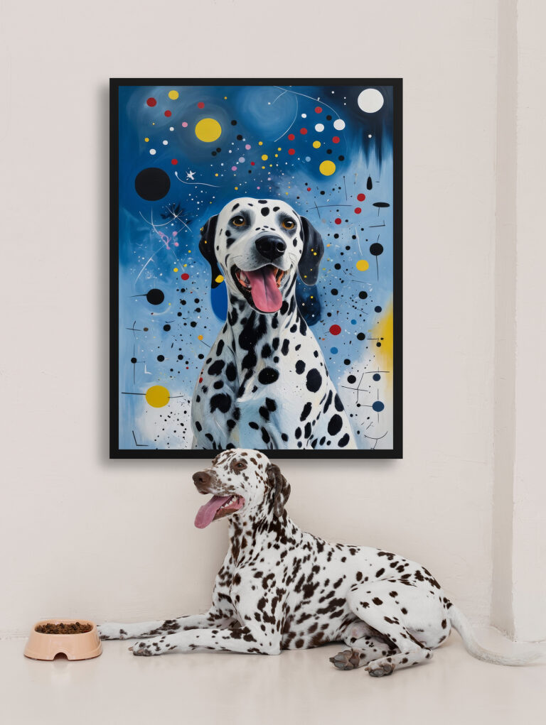 Joan Miró Style Custom Pet Portrait - Art Print